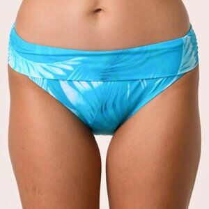 Jantzen 'Vacation Vibes' Foldover Hipster Bikini Swimsuit Bottom, Ideal Teal